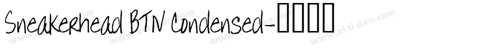 Sneakerhead BTN Condensed字体转换